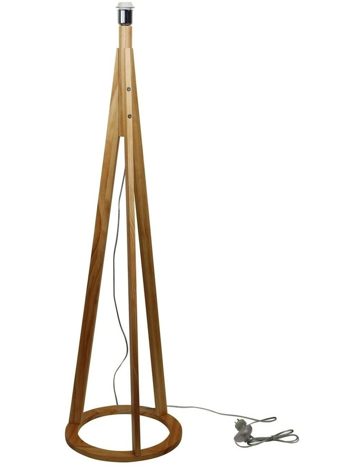 Stabb Timber Tripod Floor Lamp Base image 6