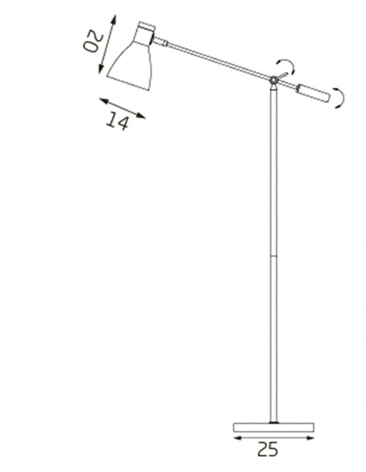 Scandinavian Style Adjustable Floor Lamp White image 3