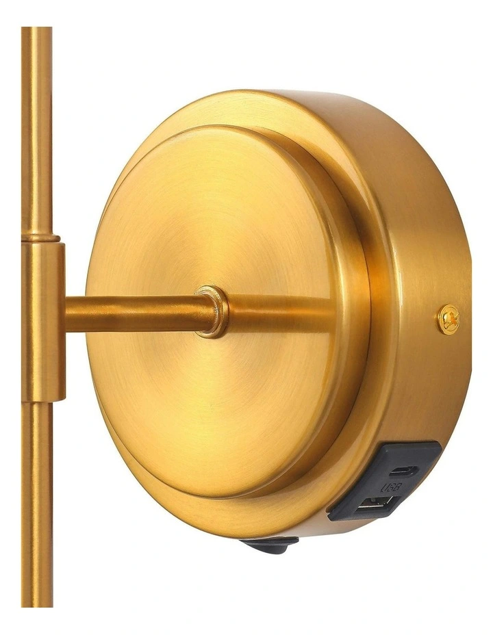 Sigrid Reading Wall Lamp With Charging Ports image 6
