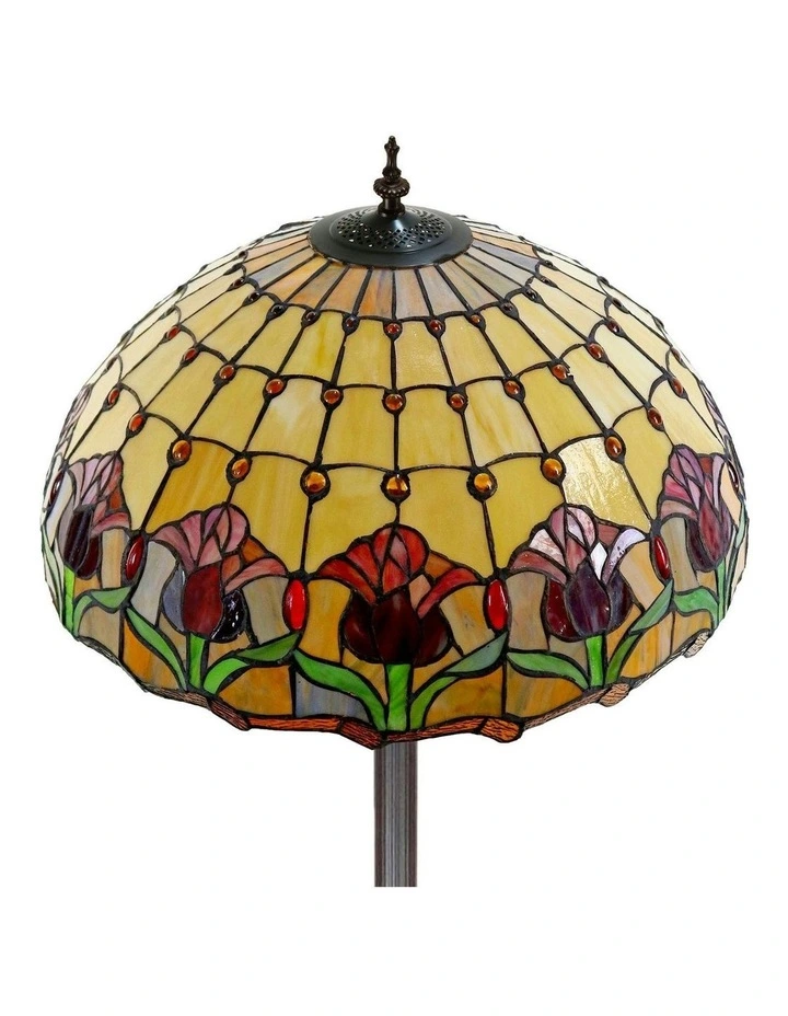 Red Tulip Floor Tiffany Floor Lamp Set image 4