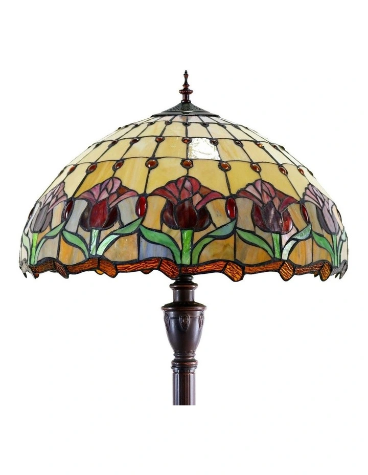 Red Tulip Floor Tiffany Floor Lamp Set image 6