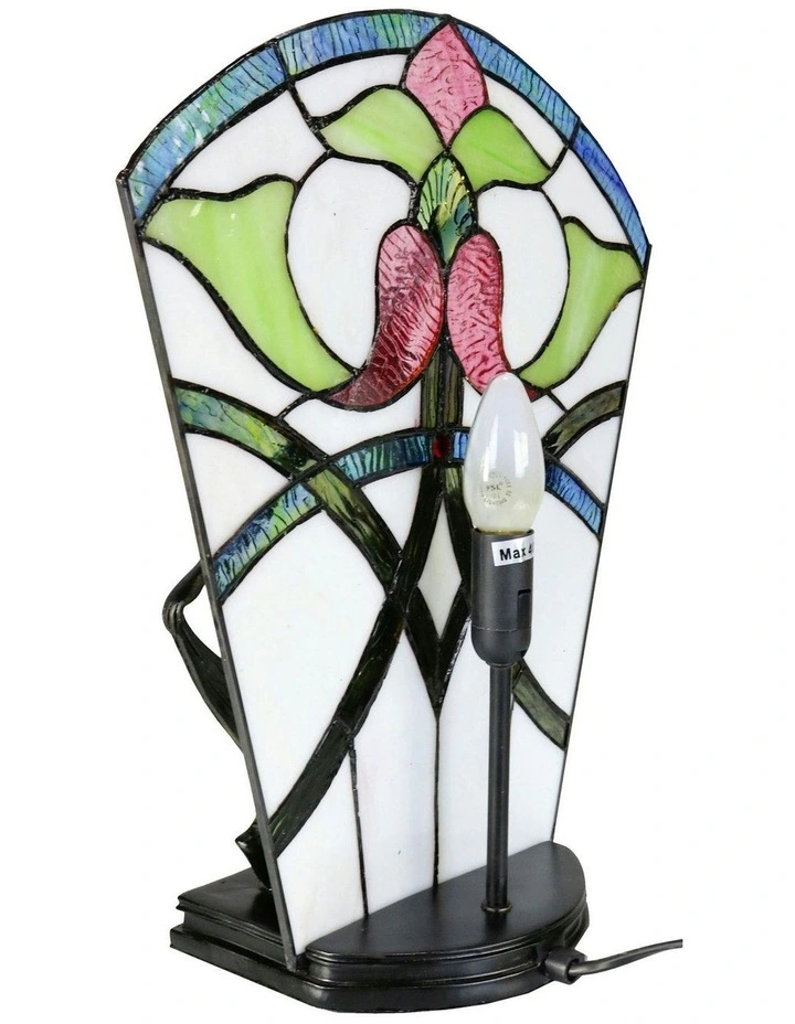 Leadlight Art Deco Table Lamp Floral image 2