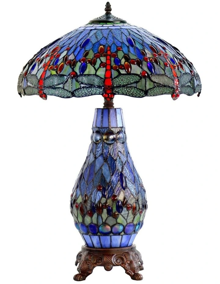 Dragonia Tiffany Table Lamp - Blue image 1