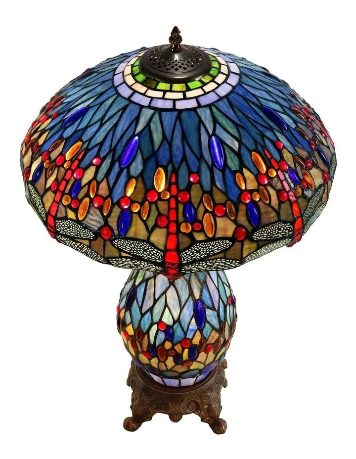 Dragonia Tiffany Table Lamp - Blue image 2