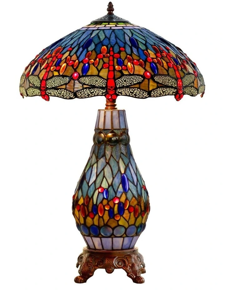 Dragonia Tiffany Table Lamp - Blue image 5