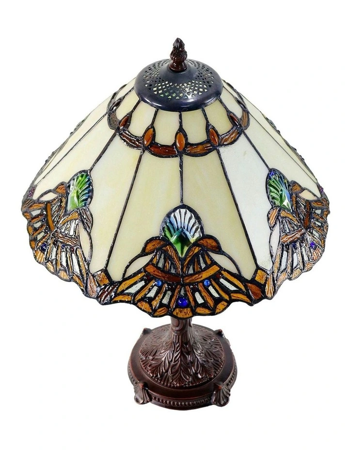 Benita Leadlight Tiffany Table Lamp - Beige image 4