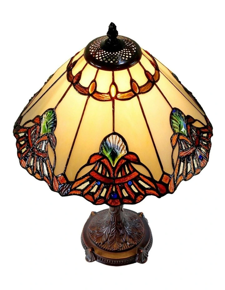 Benita Leadlight Tiffany Table Lamp - Beige image 5