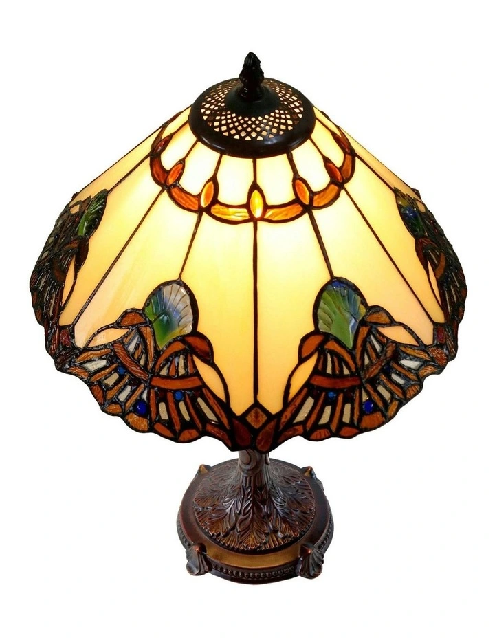 Benita Leadlight Tiffany Table Lamp - Beige image 7