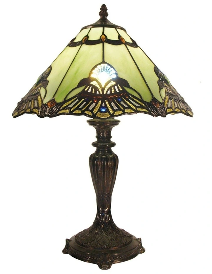 Benita Leadlight Tiffany Table Lamp - Jade image 1