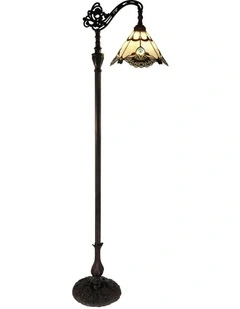Benita Edwardian Tiffany Floor Lamp Beige