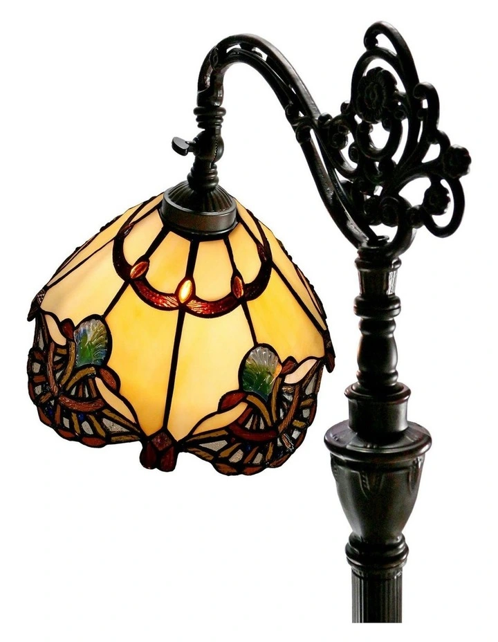 Benita Edwardian Tiffany Floor Lamp Beige image 4