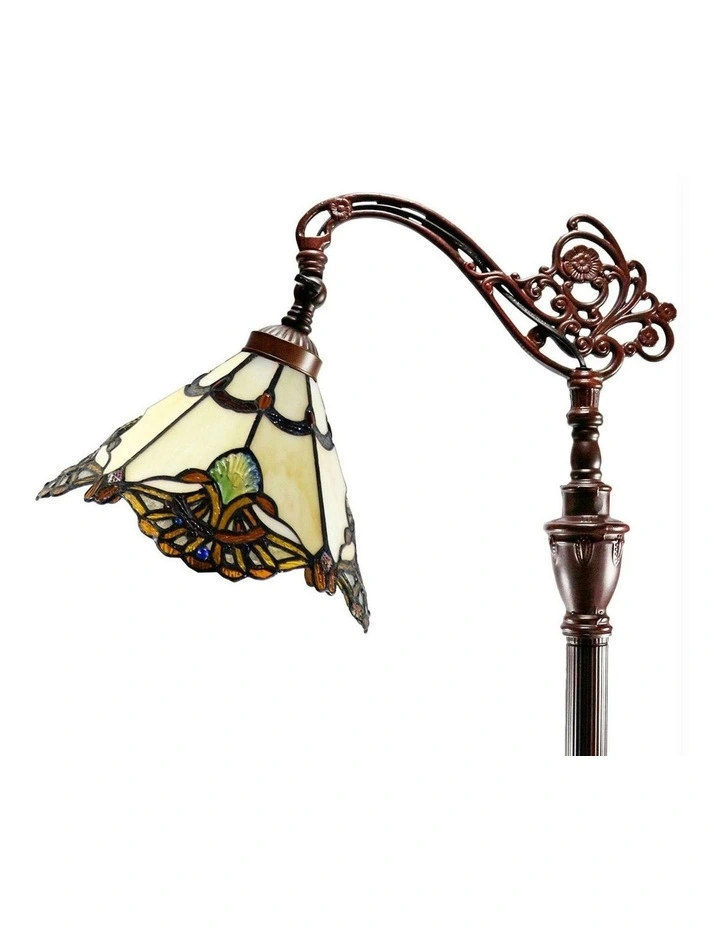 Benita Edwardian Tiffany Floor Lamp Beige image 5