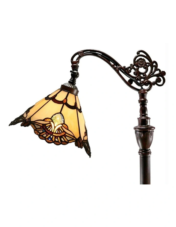 Benita Edwardian Tiffany Floor Lamp Beige image 6