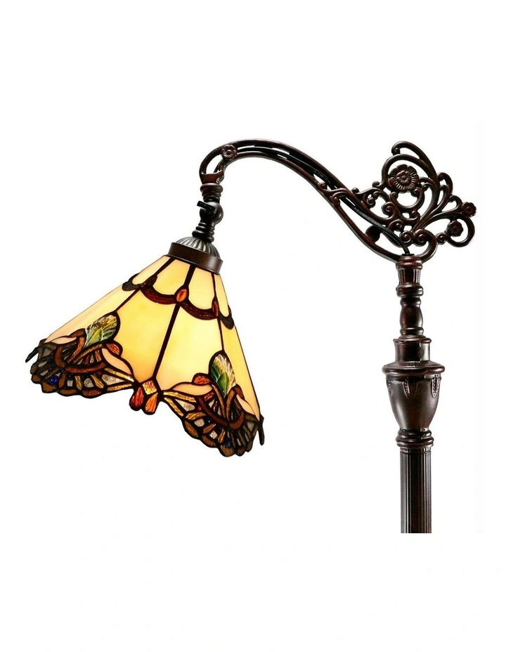 Benita Edwardian Tiffany Floor Lamp Beige image 7