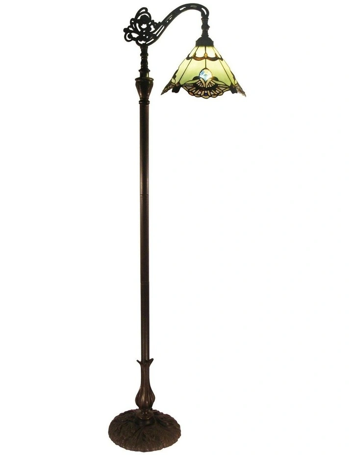 Benita Edwardian Tiffany Floor Lamp Jade image 1