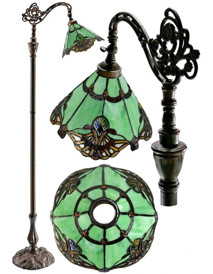 Benita Edwardian Tiffany Floor Lamp Jade image 2