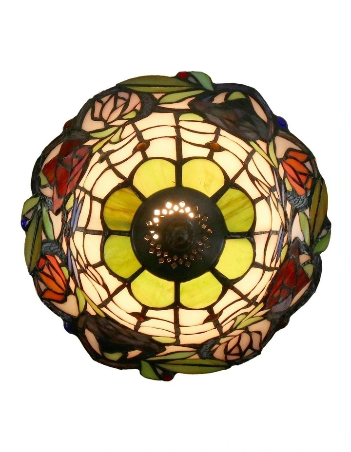 Rose and Dragonfly Tiffany Table Lamp image 2