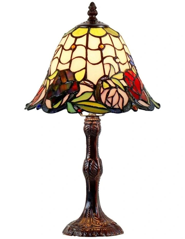 Rose and Dragonfly Tiffany Table Lamp image 5