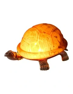 Amber Turtle Tiffany Table Lamp