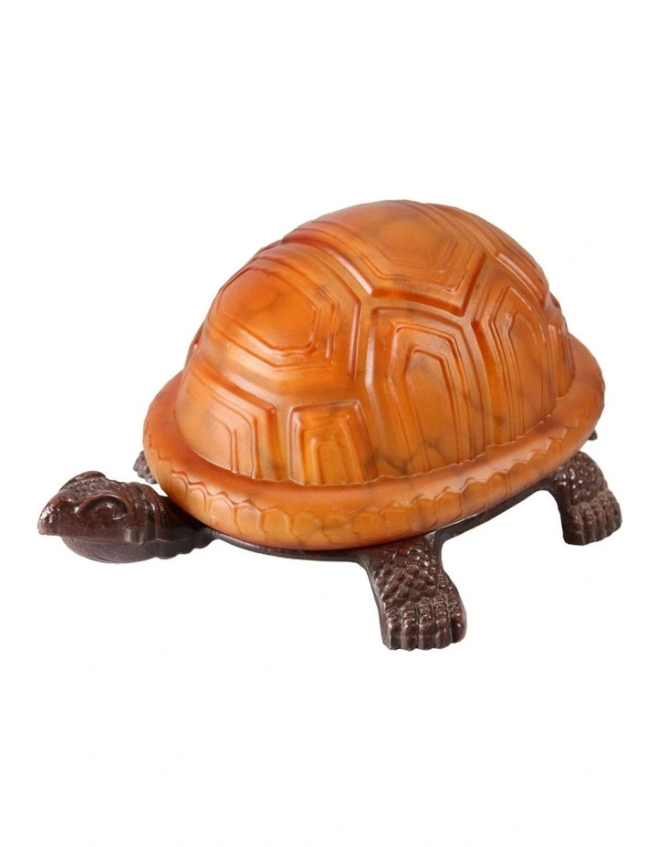 Amber Turtle Tiffany Table Lamp image 3