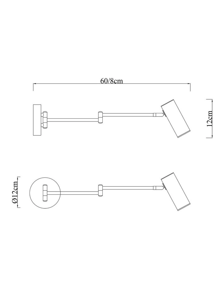 Beatrice Swing Arm Wall Lamp With Charging Ports Brass image 4
