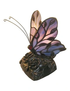 Butterfly Tiffany Table Lamp - Blue