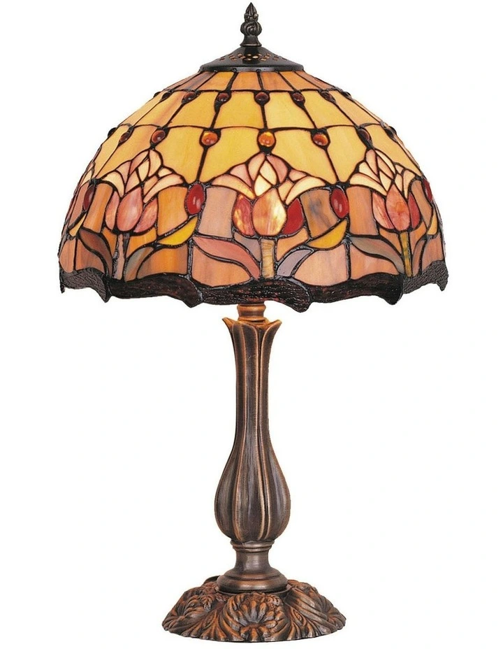 Red Tulip Tiffany Large Table Lamp image 4