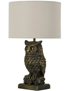 Owl Sculpture LED Table Lamp