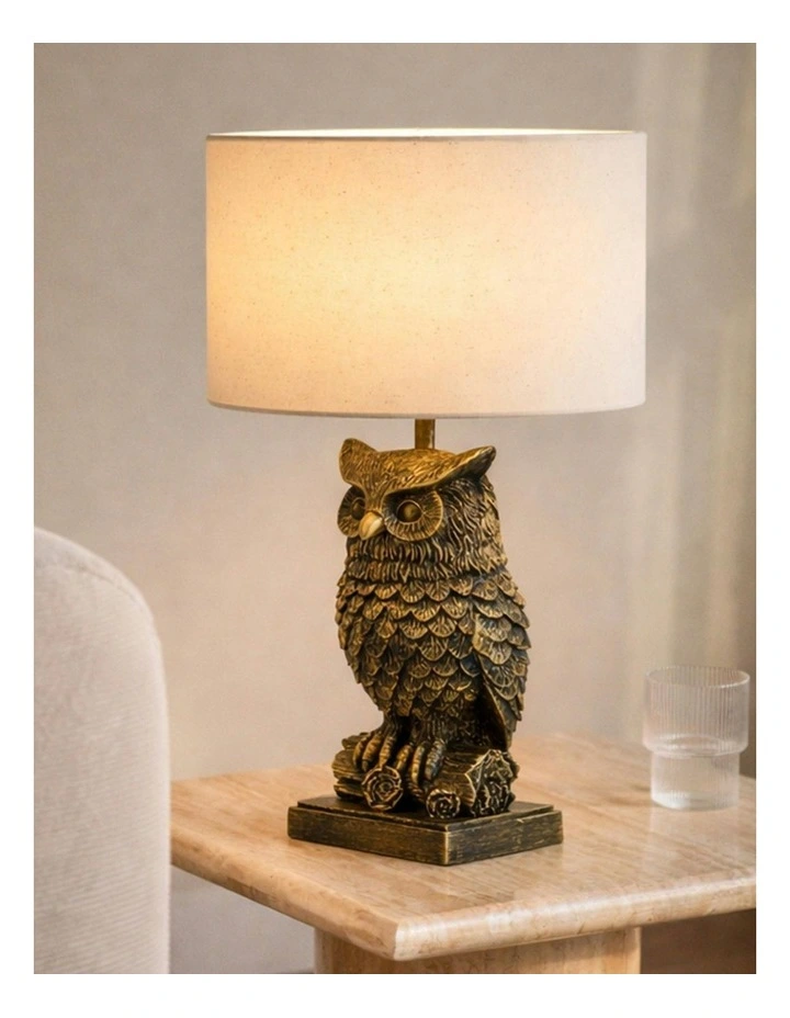 Owl Sculpture LED Table Lamp image 4