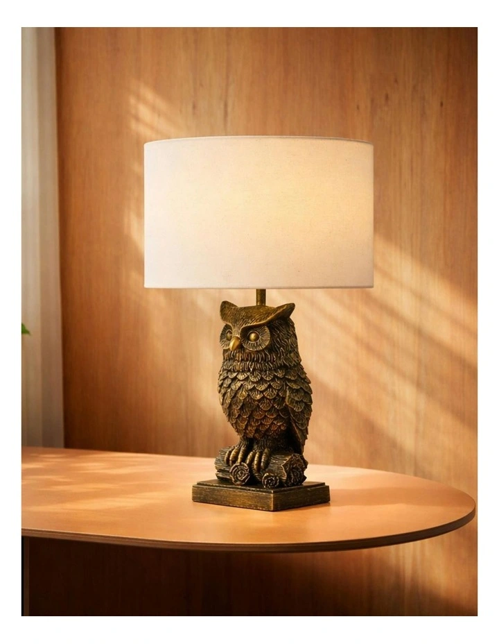 Owl Sculpture LED Table Lamp image 6