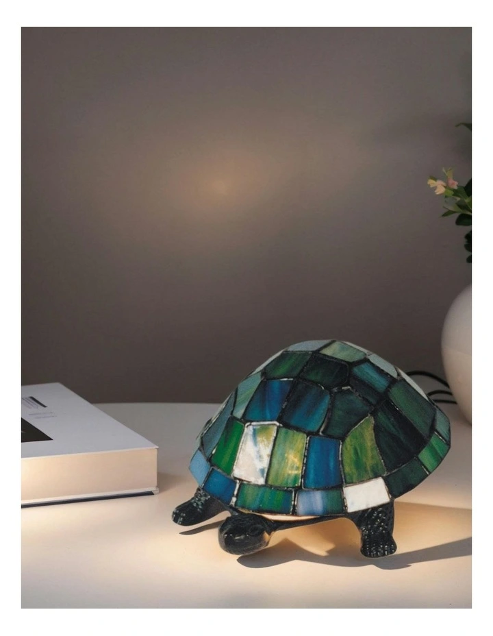 Turtle Tiffany Table Lamp Green image 3