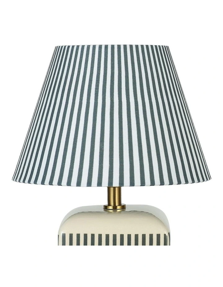 Amaris Ceramic Striped Table Lamp Green image 3