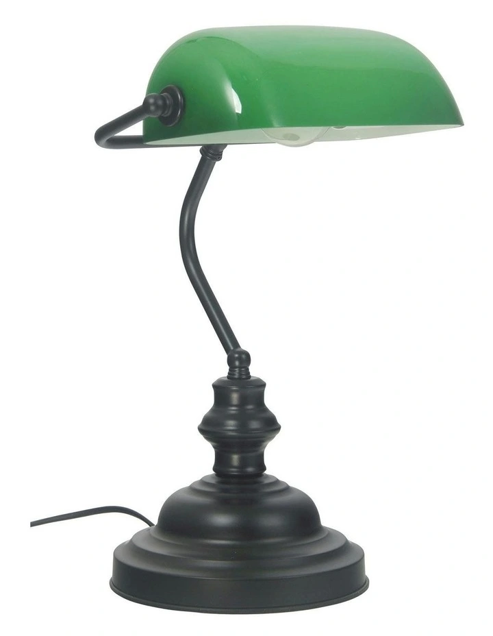 Banker's Touch Table Lamp Black image 1