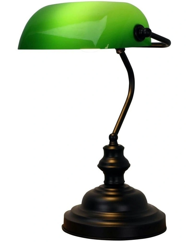 Banker's Touch Table Lamp Black image 2