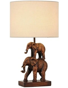 Mother And Calf Elephant LED Table Lamp