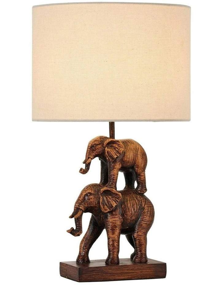 Mother And Calf Elephant LED Table Lamp image 1