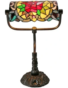 Camellia Bankers Tiffany Table Lamp