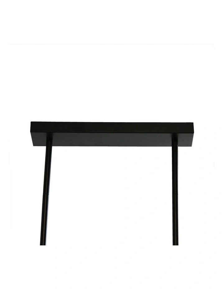 Southport.100 6-Light 100cm Urban Retro Pendant Light Black image 3