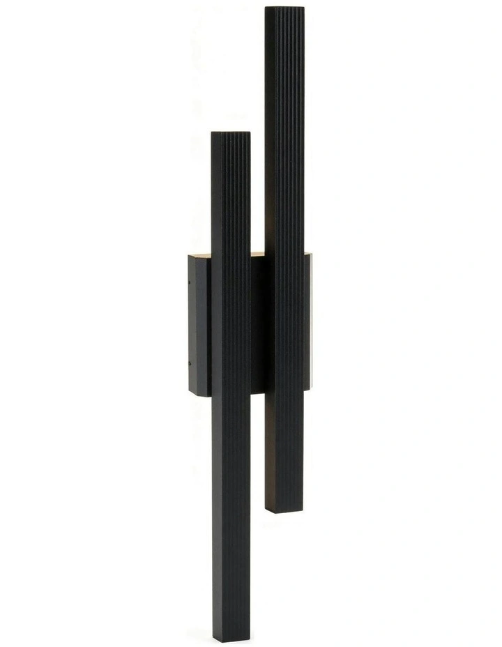 Hera 2lt LED Outdoor Wall Light Black image 1