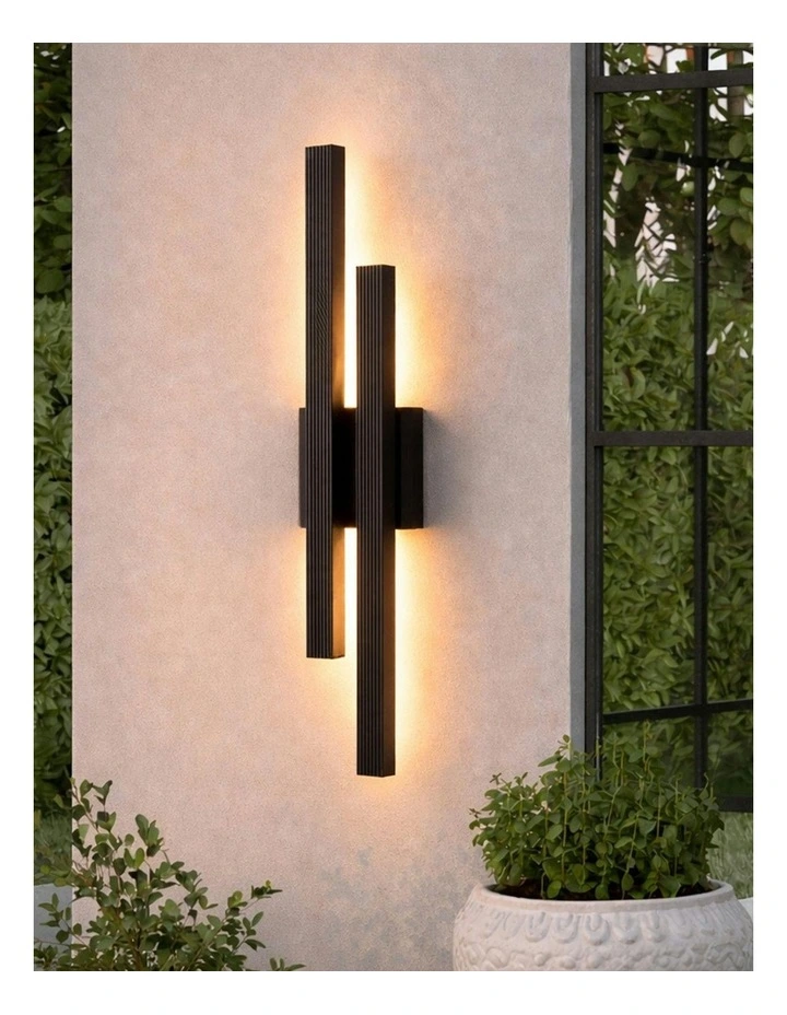 Hera 2lt LED Outdoor Wall Light Black image 4