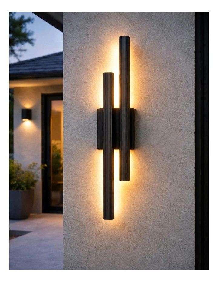Hera 2lt LED Outdoor Wall Light Black image 5