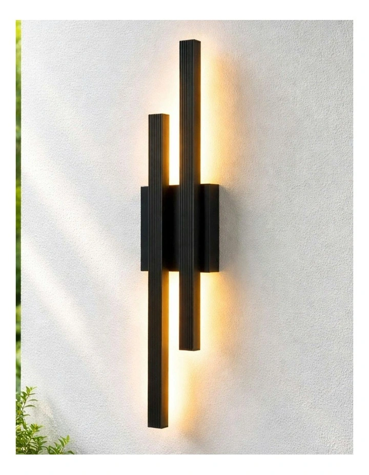 Hera 2lt LED Outdoor Wall Light Black image 6