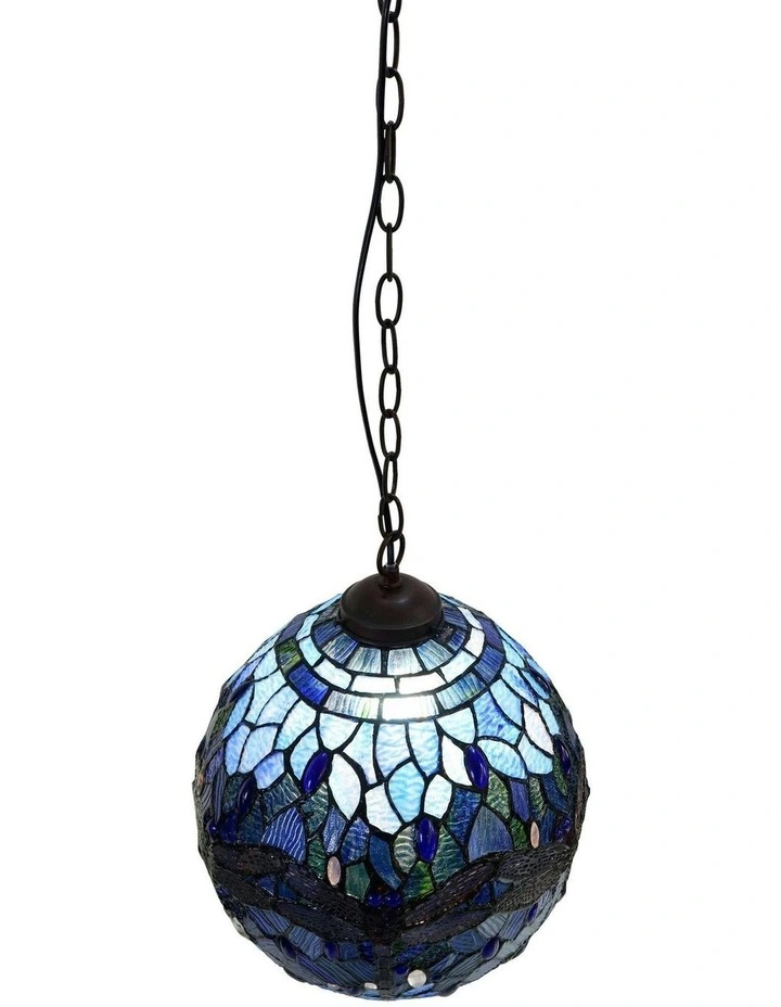 Blue Dragonfly Tiffany Pendant image 3