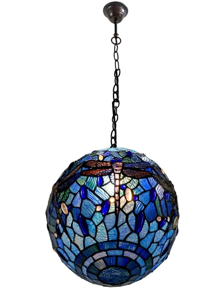 Blue Dragonfly Tiffany Pendant image 7