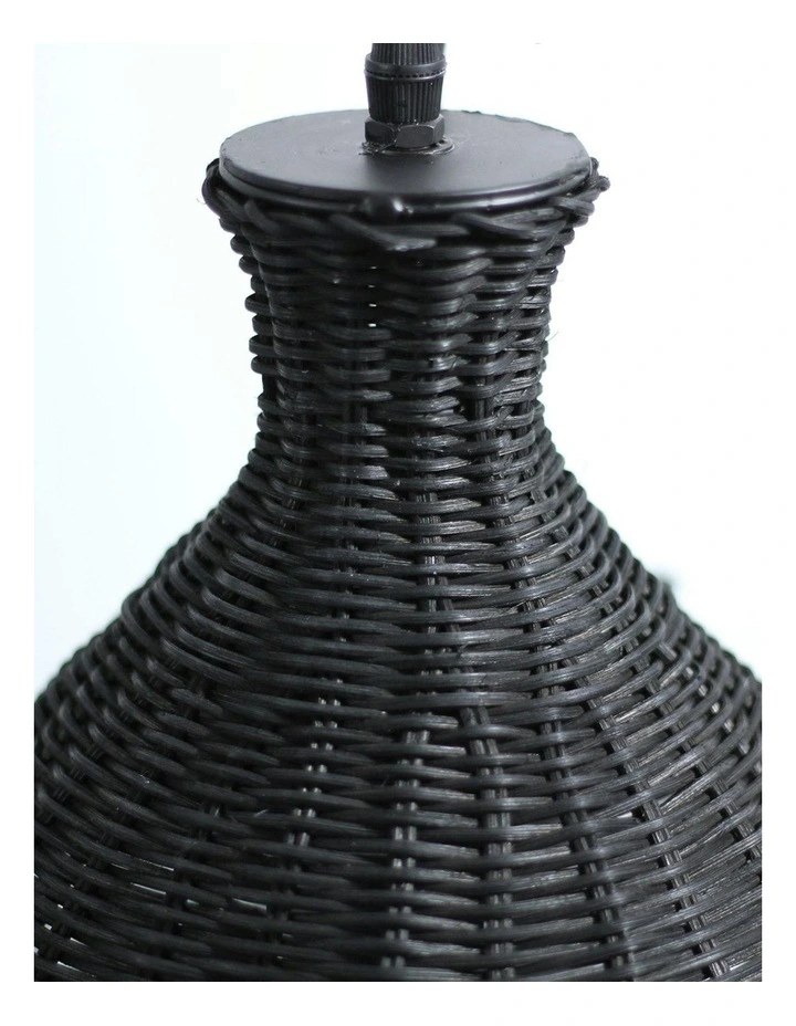 Shanen Rattan Pendant Light -Black image 3
