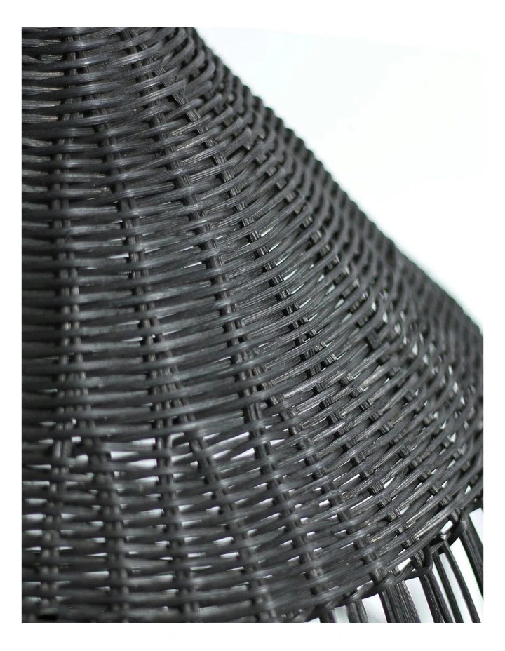 Shanen Rattan Pendant Light -Black image 4