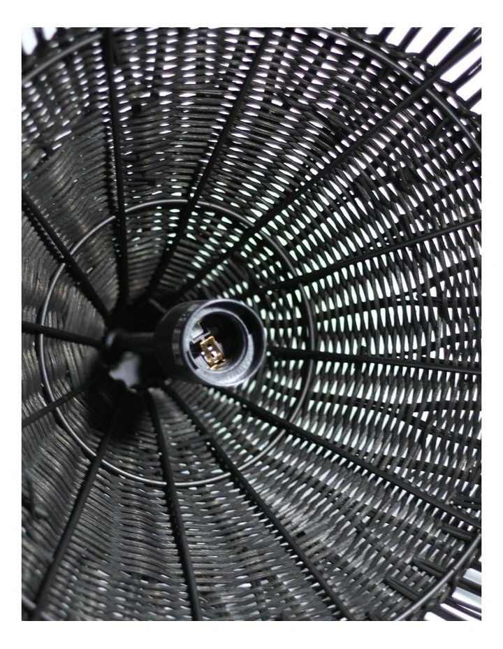 Shanen Rattan Pendant Light -Black image 5