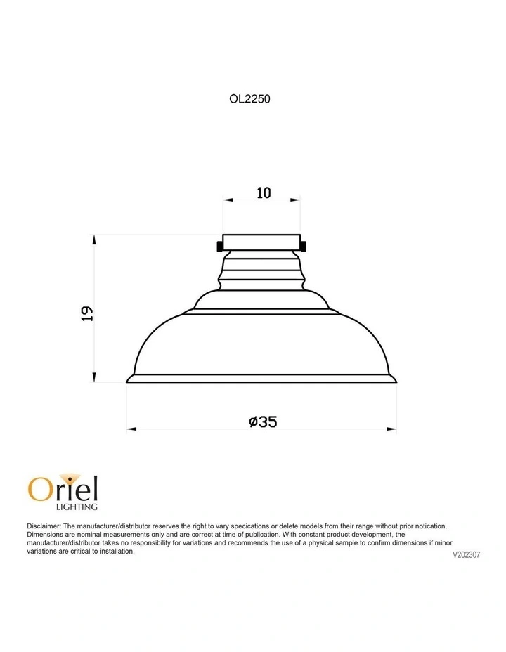 Toledo Classic 35cm Glass Shade and Gallery Opal Matt image 3