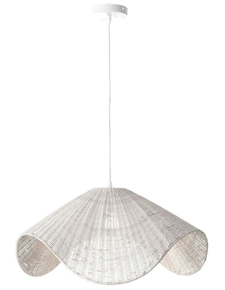 Adaya Rattan Pendant Light -White image 1