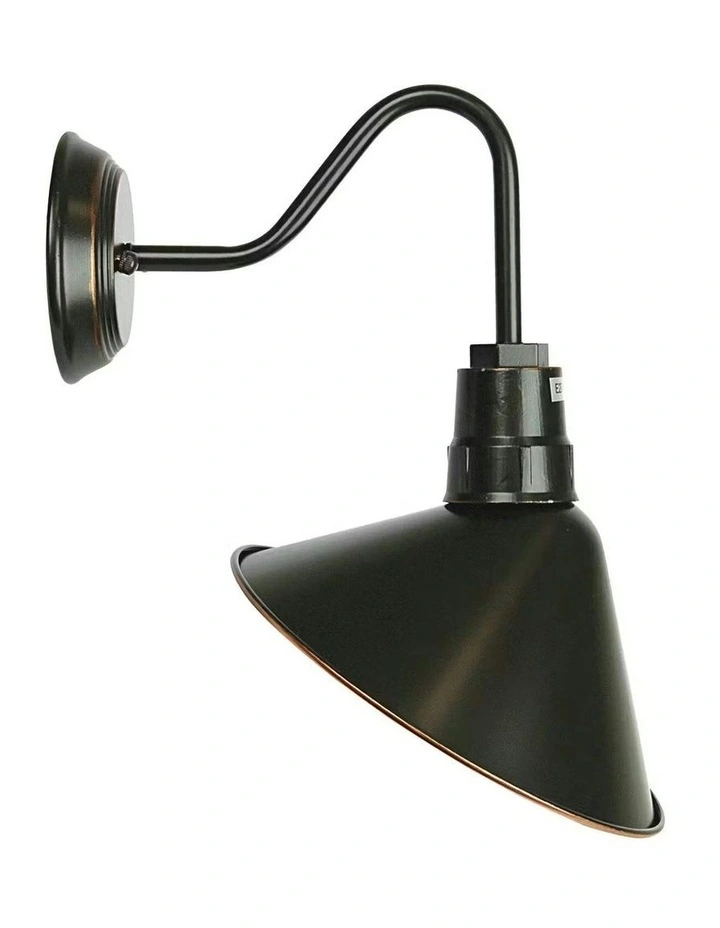Derwent Industrial Vintage Style Wall Light OIL RUBBED BRONZE image 1